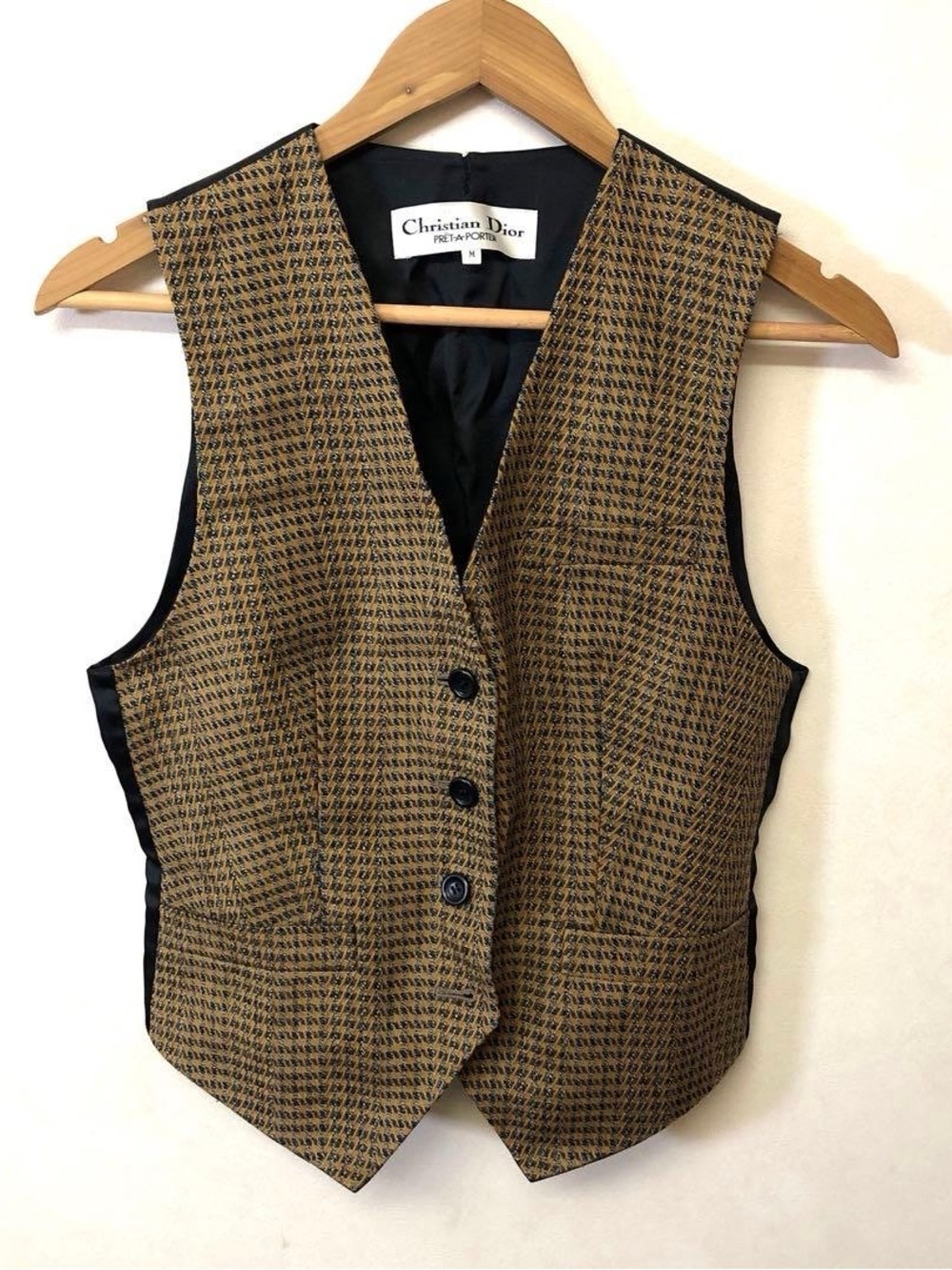 Authentic Dior Women's Brown Tweed Vest